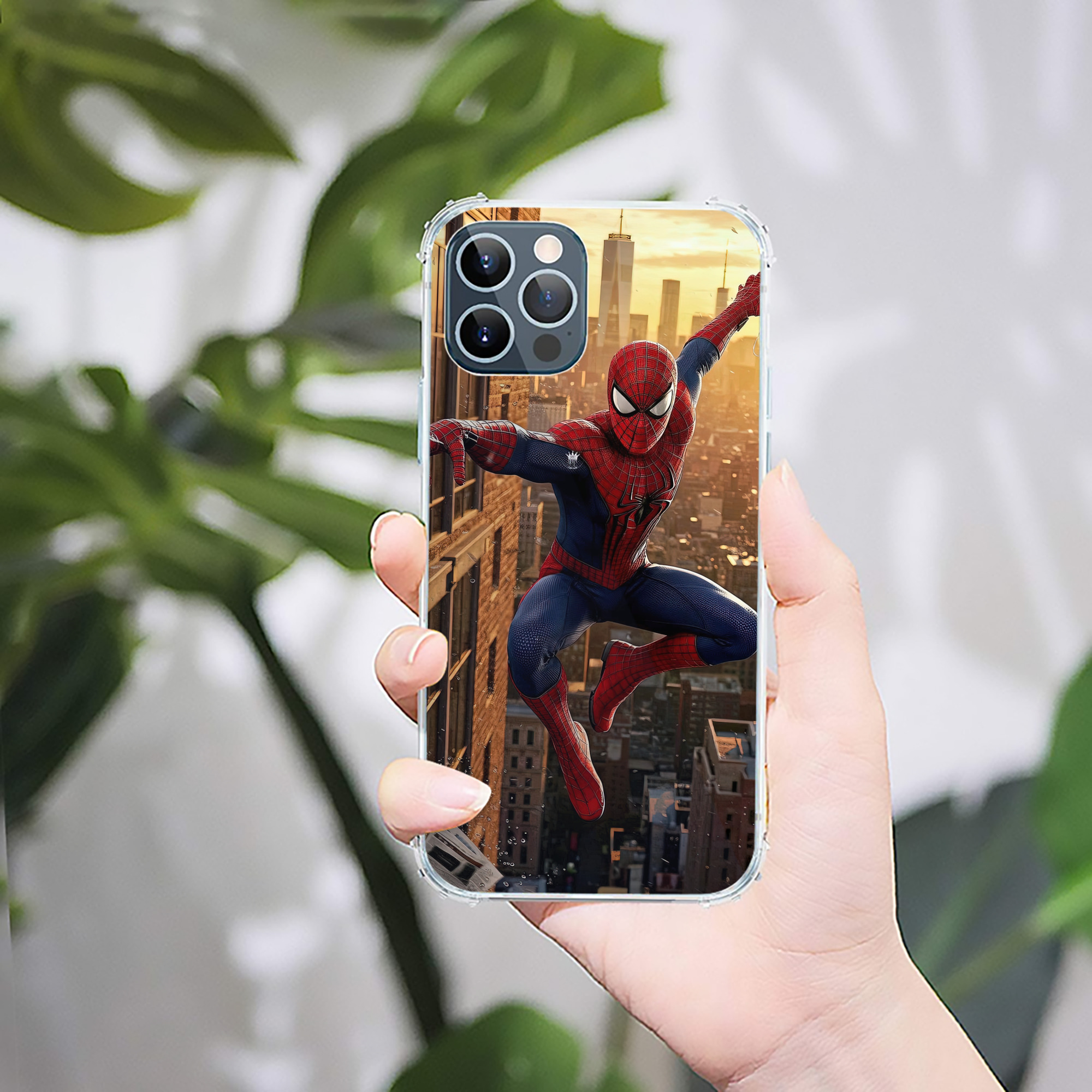（画像用） Spider Man スパイダーマン 【iPhone 12シリーズ対応】透明スマホケース（クリアソフトケース）